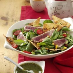 Dee's Grilled Tuna with Greens recipe