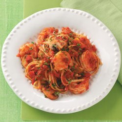Spicy Shrimp & Peppers with Pasta recipe