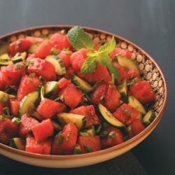 Minty-Watermelon Cucumber Salad recipe