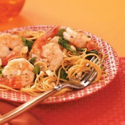 Rosemary Shrimp with Spaghetti recipe