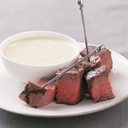 Grilled Steak Appetizers with Stilton Sauce recipe