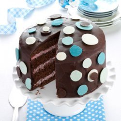 Chocolate-Raspberry Polka Dot Cake recipe