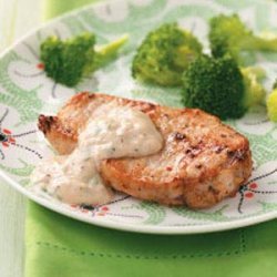 Pork Chops with Parmesan Sauce for Two recipe