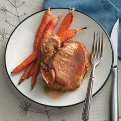 Cider-Glazed Pork Chops with Carrots recipe