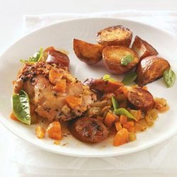 Chicken Thighs with Sausage recipe