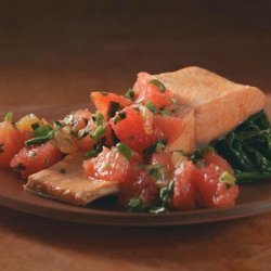 Poached Salmon with Grapefruit Salsa recipe