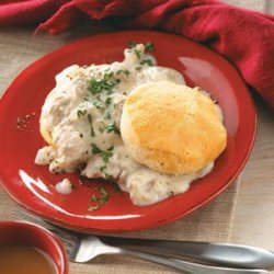 Home-Style Sausage Gravy and Biscuits recipe