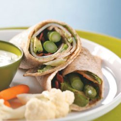 Turkey Wraps with Maple Mustard Dressing for Two recipe
