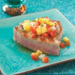 Pineapple Pico Tuna Steaks recipe