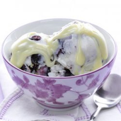 Swirled Blueberry Frozen Yogurt recipe