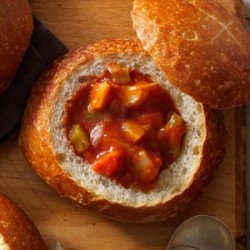Vegetarian Stew in Bread Bowls recipe