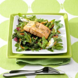 Asparagus Salad with Grilled Salmon recipe