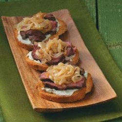 Blue Cheese-Onion Steak Bites recipe