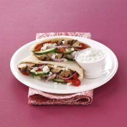 Greek Grilled Chicken Pitas recipe