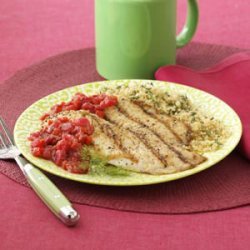 Grilled Tilapia with Raspberry Chipotle Chutney recipe
