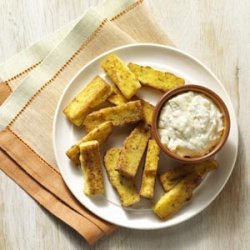 Polenta Fries with Blue Cheese Dip recipe
