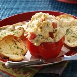 Goat Cheese Spread in Roasted Pepper Cups recipe