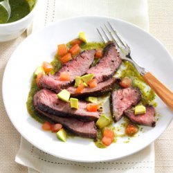 Flank Steak with Cilantro Salsa Verde recipe