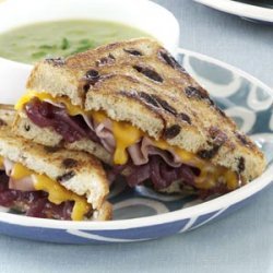 Grilled Prosciutto-Cheddar Sandwiches with Onion Jam recipe
