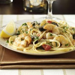 Mediterranean Shrimp Linguine recipe