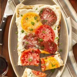 Grilled Cheese & Tomato Flatbreads recipe