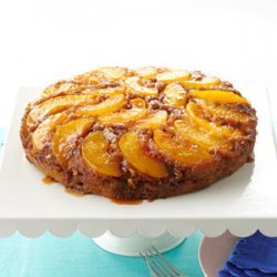 Peach Praline Upside-Down Cake recipe