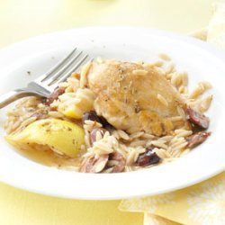 Lemon-Olive Chicken with Orzo recipe