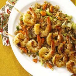 Shrimp Skewers with Asian Quinoa recipe