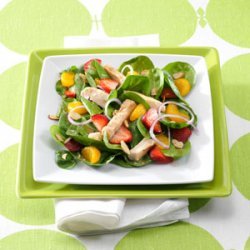 Chicken & Fruit Spinach Salads recipe