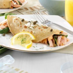 Salmon and Goat Cheese Crepes recipe