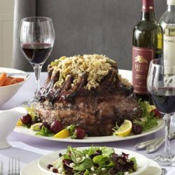 Crown Roast with Spring Rice Pilaf recipe