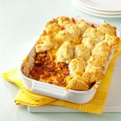 Bubbly & Golden Mexican Beef Cobbler recipe