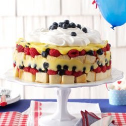 Red, White & Blue Berry Trifle recipe