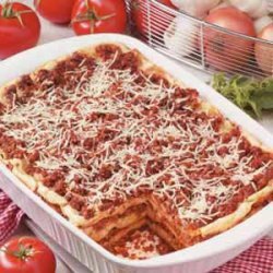 Makeover Lasagna with Two Sauces recipe