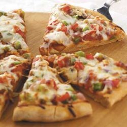 Veggie Pizza with Herbed Tomato Crust recipe