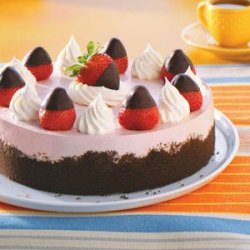Chocolate-Dipped Strawberry Cheesecake recipe