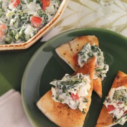 Hot Spinach Spread with Pita Chips recipe