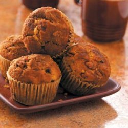 Double-Chip Pumpkin Cinnamon Muffins recipe