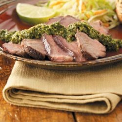 Steak with Chipotle-Lime Chimichurri recipe
