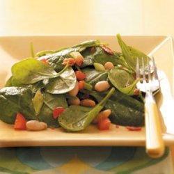 Spinach Bean Salad with Maple Dressing recipe