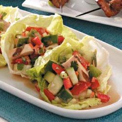 Asian Chicken Salad Lettuce Cups recipe