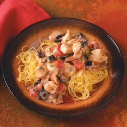 Mediterranean Chicken with Spaghetti Squash recipe