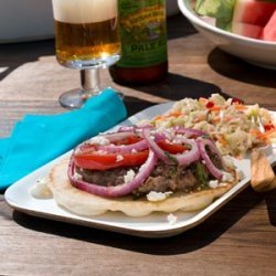 Feta & Tomato-Topped Greek Burgers recipe
