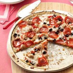 Thin-Crust Gluten-Free Pepperoni Pizza recipe