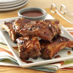 Saucy Grilled Baby Back Ribs recipe