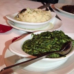 Creamed Mashed Potatoes with Spinach recipe