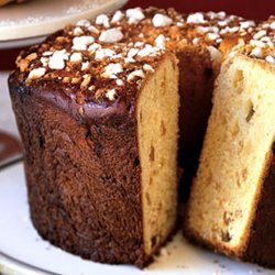 Saffron Panettone with Crushed Sugar Topping recipe