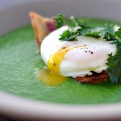 Garlic Soup with Poached Eggs recipe