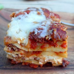 Three-Cheese Lasagna with Italian Sausage recipe