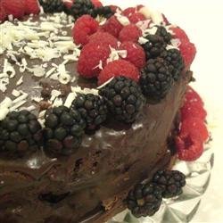 Deep Chocolate Raspberry Cake recipe